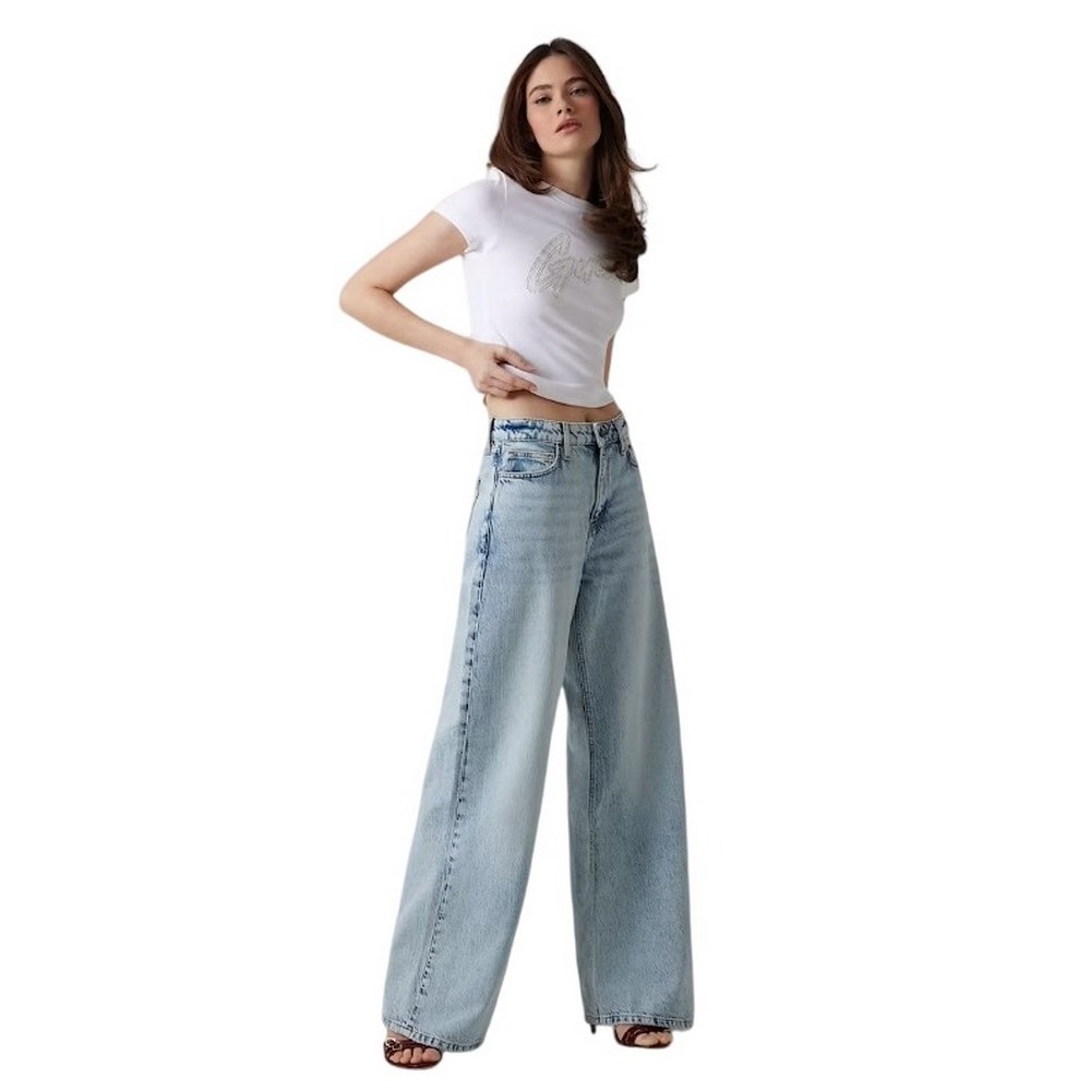 GUESS BELLFLOWER ΠΑΝΤΕΛΟΝΙ ΓΥΝΑΙΚΕΙΟ LIGHT DENIM