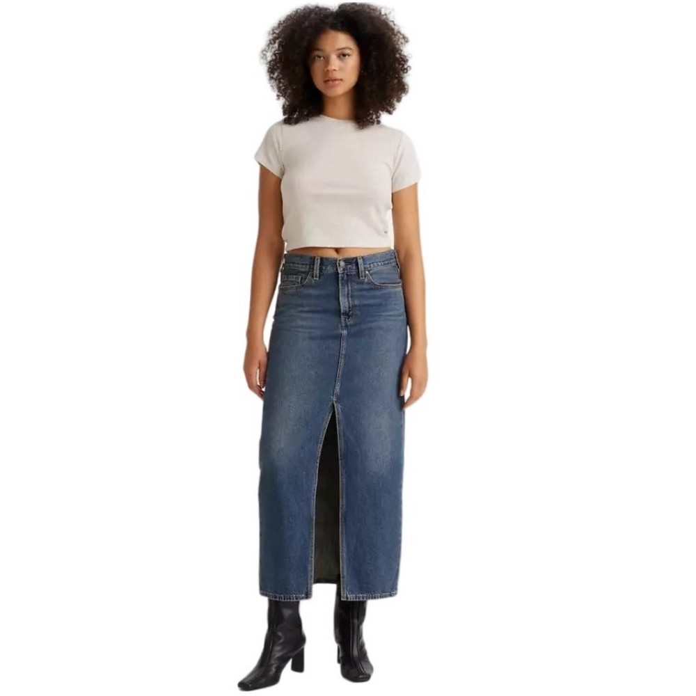 LEVIS ANKLE COLUMN SKIRT A75120005 ΦΟΥΣΤΑ ΓΥΝΑΙΚΕΙΑ DARK INDIGO