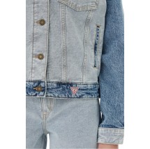 GUESS JEANS  OVERSIZE TRUCKER JACKET ΜΠΟΥΦΑΝ ΓΥΝΑΙΚΕΙΟ BLUΕ DENIM