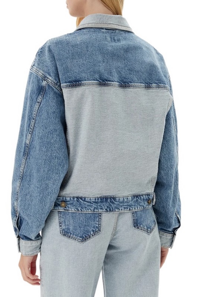 GUESS JEANS  OVERSIZE TRUCKER JACKET ΜΠΟΥΦΑΝ ΓΥΝΑΙΚΕΙΟ BLUΕ DENIM