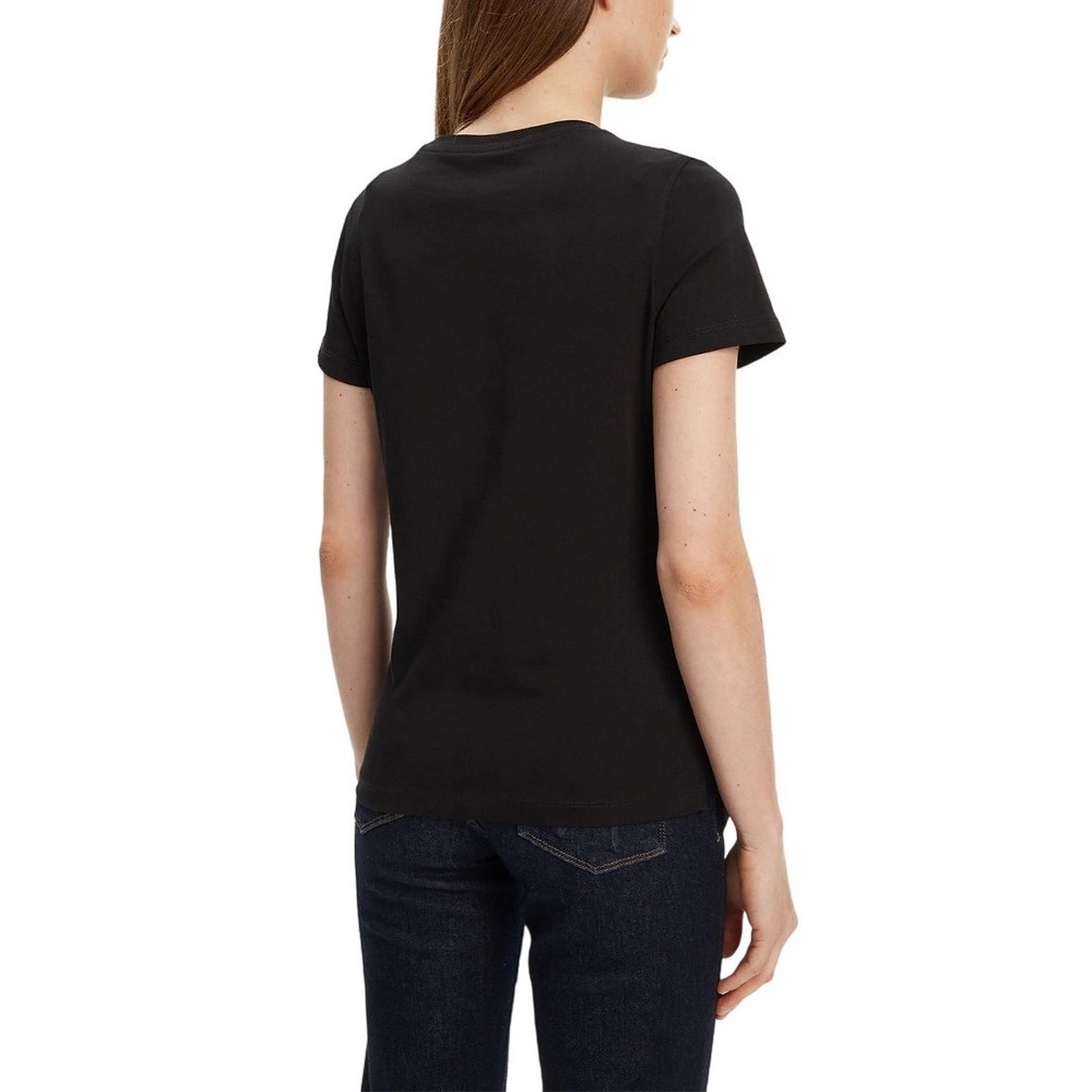 GUESS PEARLS LOVE TRIANGLE TEE T-SHIRT ΜΠΛΟΥΖΑ ΓΥΝΑΙΚΕΙΑ BLACK