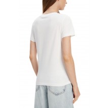 GUESS PEARLS LOVE TRIANGLE TEE T-SHIRT ΜΠΛΟΥΖΑ ΓΥΝΑΙΚΕΙΑ WHITE