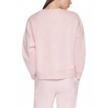 DKNY FLOCKED VARSITY LOGO SWEATSHIRT ΜΠΛΟΥΖΑ ΦΟΥΤΕΡ ΓΥΝΑΙΚΕΙΑ PINK