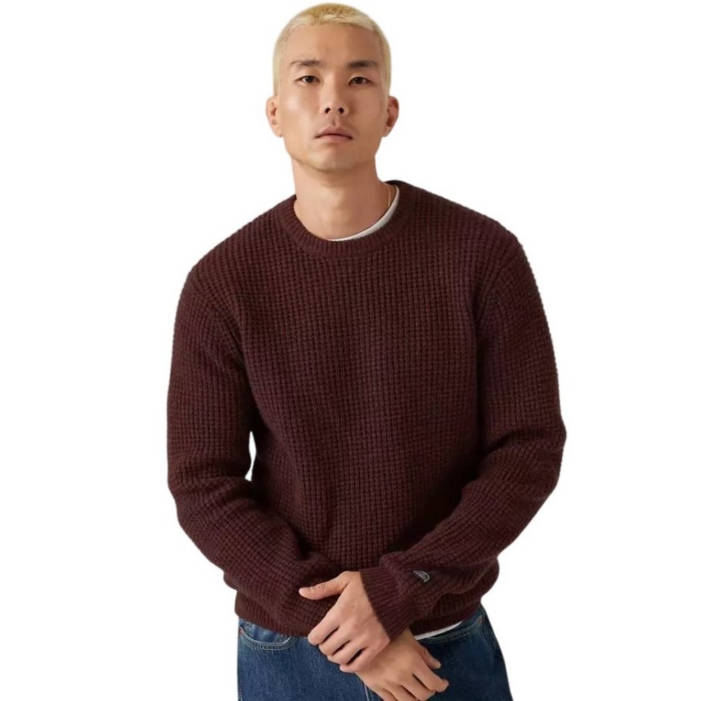 LEVIS PRESIDIO CREW ΜΠΛΟΥΖΑ ΠΛΕΚΤΗ ΑΝΔΡΙΚΗ BORDEAUX