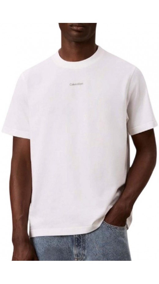 CALVIN KLEIN JEANS EASY 20S RETRO CALVIN BACK GR T-SHIRT ΜΠΛΟΥΖΑ ΑΝΔΡΙΚΗ BRIGHT WHITE
