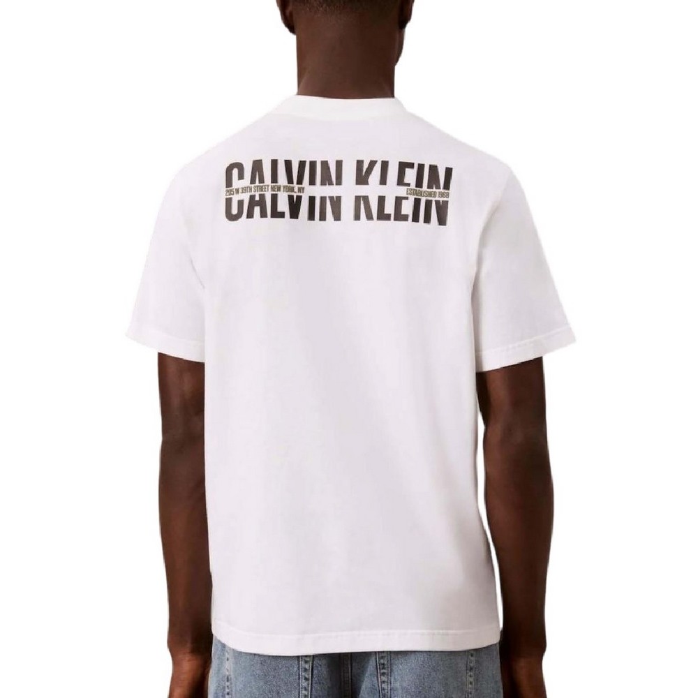 CALVIN KLEIN JEANS EASY 20S RETRO CALVIN BACK GR T-SHIRT ΜΠΛΟΥΖΑ ΑΝΔΡΙΚΗ BRIGHT WHITE