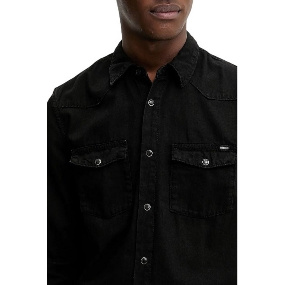 TOMMY JEANS WESTERN SHIRT EI4089 ΠΟΥΚΑΜΙΣΟ ΑΝΔΡΙΚΟ DENIM BLACK