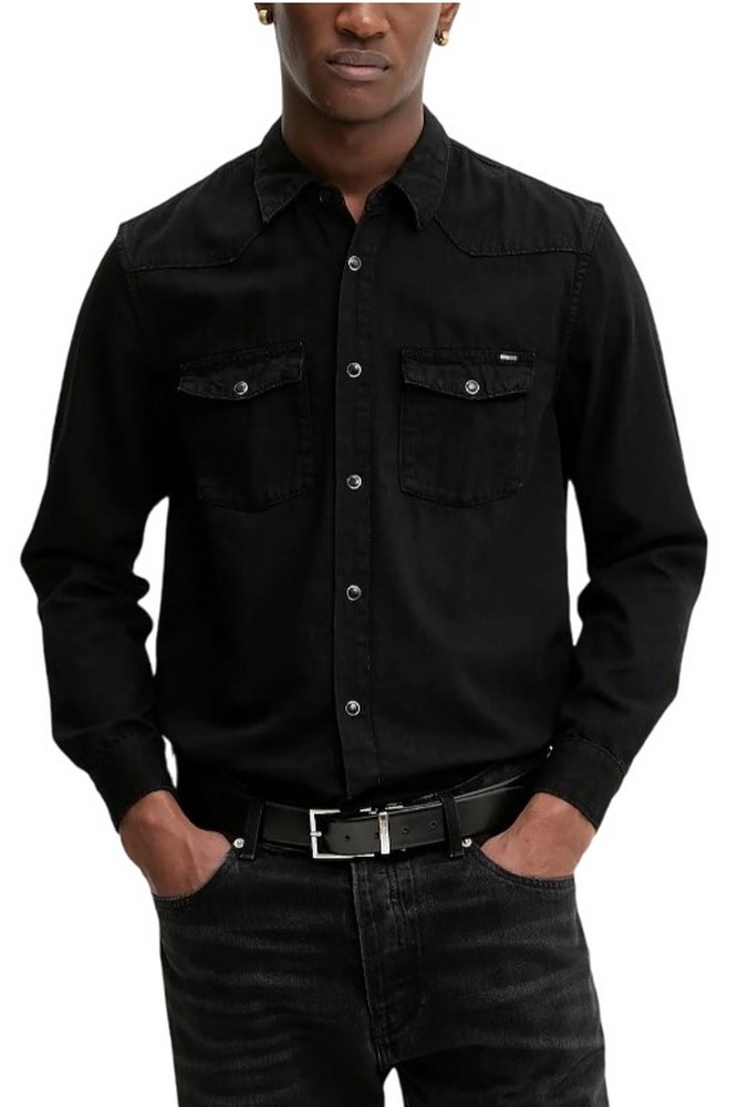 TOMMY JEANS WESTERN SHIRT EI4089 ΠΟΥΚΑΜΙΣΟ ΑΝΔΡΙΚΟ DENIM BLACK