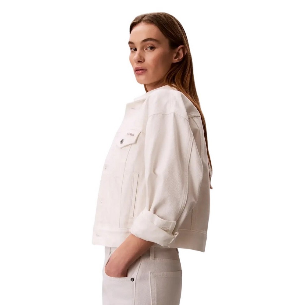 CALVIN KLEIN JEANS 90S TRUCKER ΜΠΟΥΦΑΝ ΓΥΝΑΙΚΕΙΟ WHITE