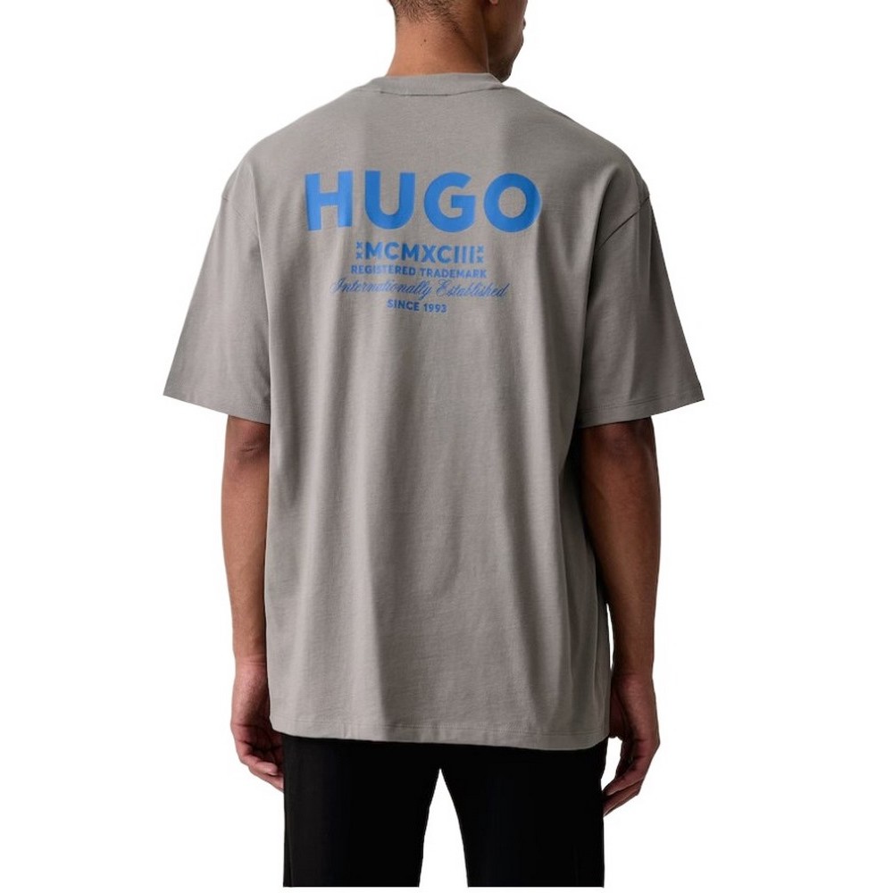 HUGO BOSS NALONO JERSEY T-SHIRT ΜΠΛΟΥΖΑ ΑΝΔΡΙΚΗ GREY