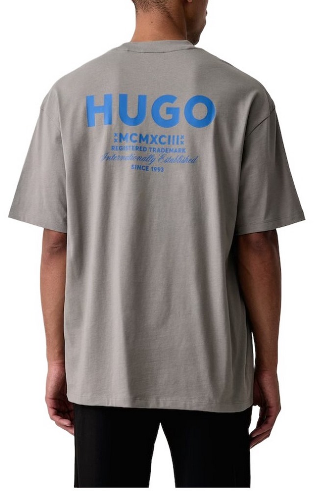 HUGO BOSS NALONO JERSEY T-SHIRT ΜΠΛΟΥΖΑ ΑΝΔΡΙΚΗ GREY
