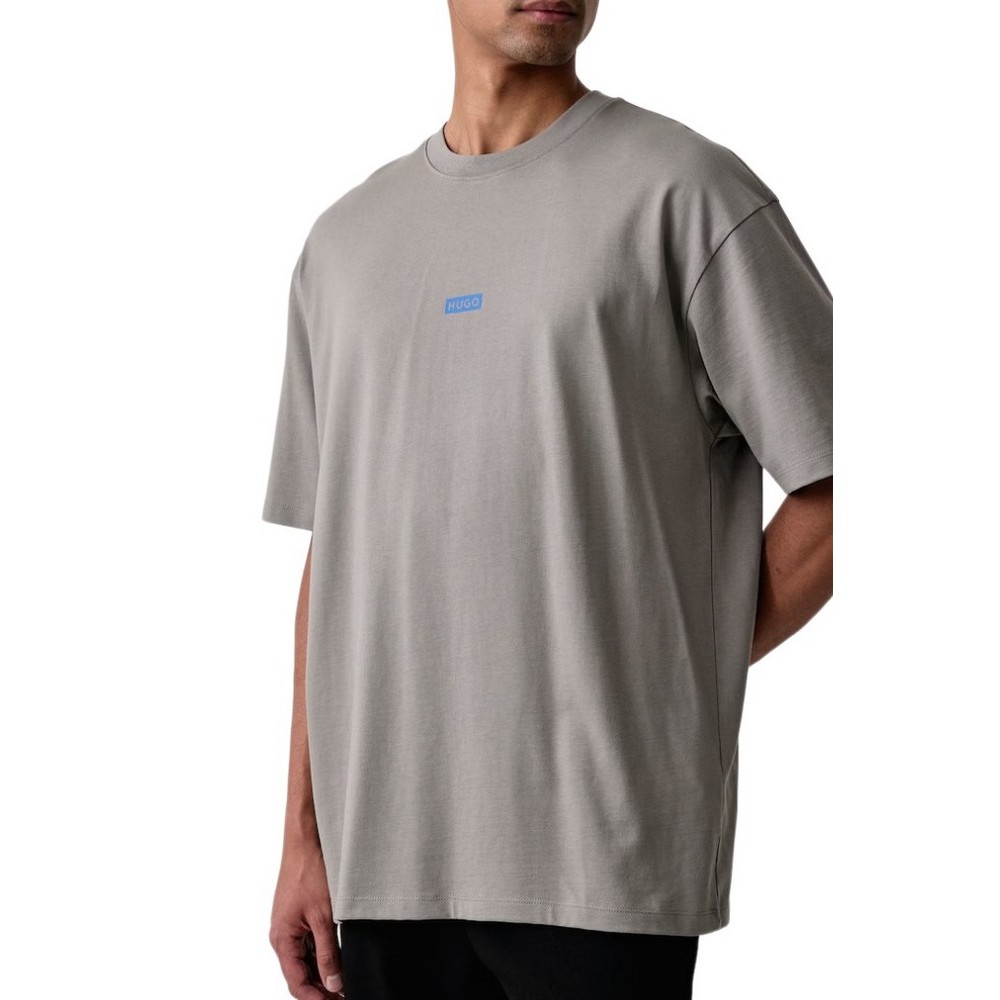 HUGO BOSS NALONO JERSEY T-SHIRT ΜΠΛΟΥΖΑ ΑΝΔΡΙΚΗ GREY