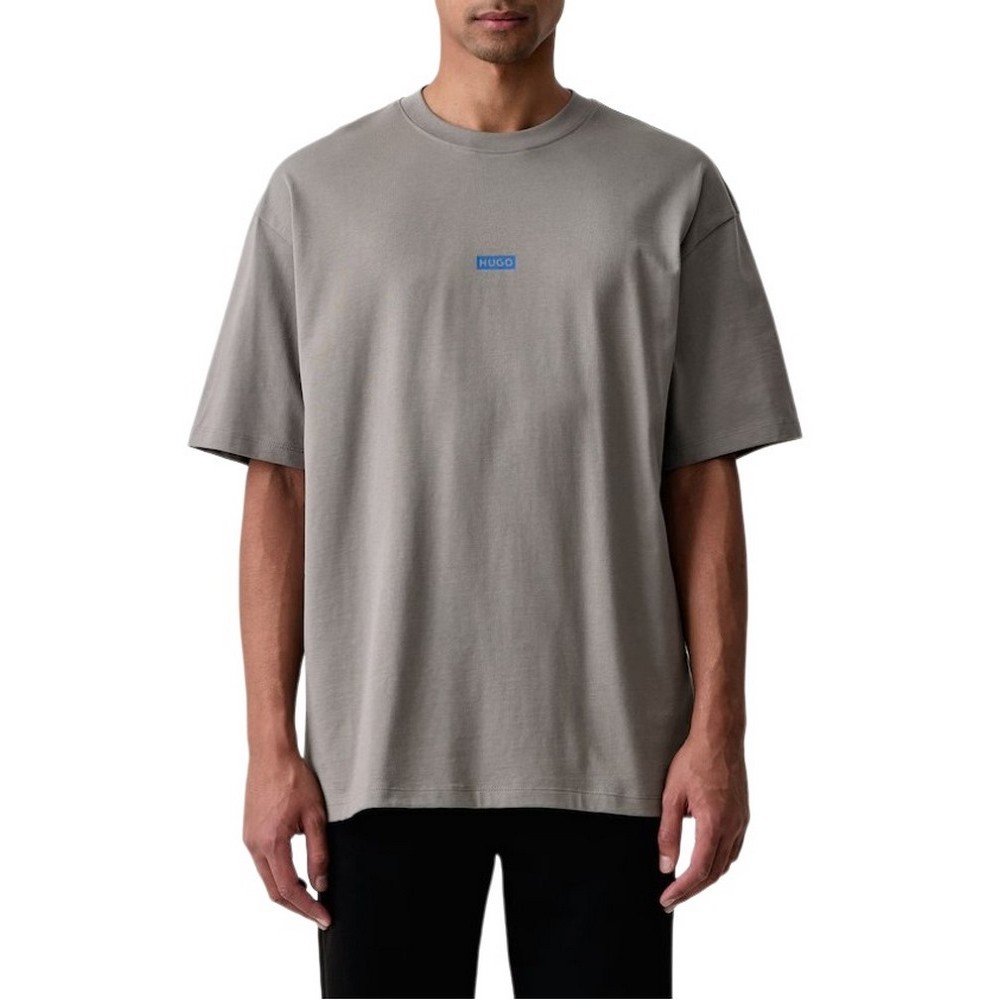 HUGO BOSS NALONO JERSEY T-SHIRT ΜΠΛΟΥΖΑ ΑΝΔΡΙΚΗ GREY