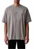 HUGO BOSS NALONO JERSEY T-SHIRT ΜΠΛΟΥΖΑ ΑΝΔΡΙΚΗ GREY