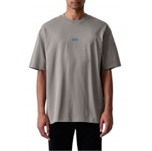 HUGO BOSS NALONO JERSEY T-SHIRT ΜΠΛΟΥΖΑ ΑΝΔΡΙΚΗ GREY