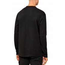 TOMMY JEANS REG BADGE T-SHIRT ΜΠΛΟΥΖΑ ΜΑΚΡΥΜΑΝΙΚΗ ΑΝΔΡΙΚΗ BLACK
