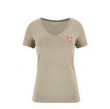GUESS VN MINI TRIANGLE TEE T-SHIRT ΜΠΛΟΥΖΑ ΓΥΝΑΙΚΕΙΑ KHAKI