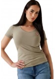 GUESS VN MINI TRIANGLE TEE T-SHIRT ΜΠΛΟΥΖΑ ΓΥΝΑΙΚΕΙΑ KHAKI