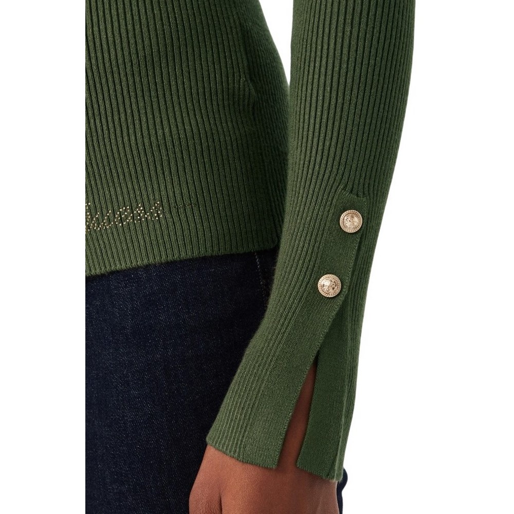 GUESS VN ELLIE CARDI SWTR ΖΑΚΕΤΑ ΓΥΝΑΙΚΕΙΑ MILITARY GREEN