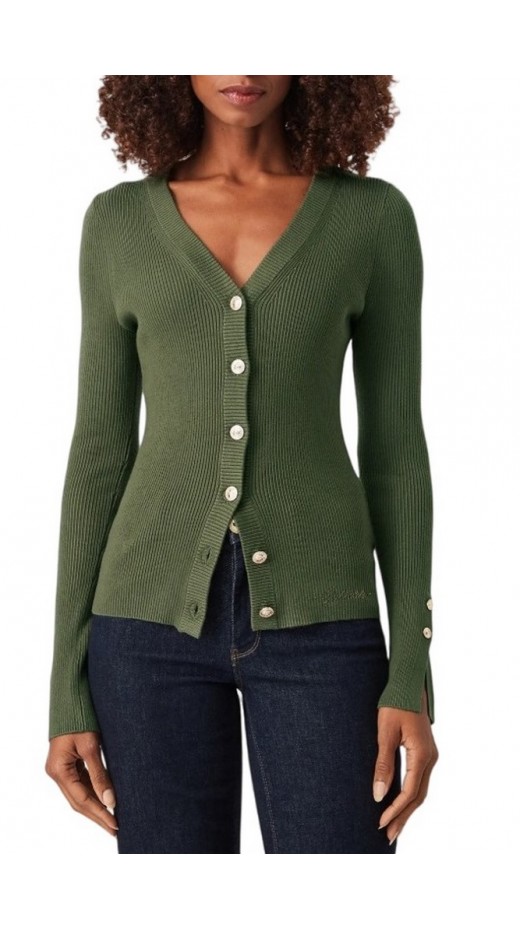 GUESS VN ELLIE CARDI SWTR ΖΑΚΕΤΑ ΓΥΝΑΙΚΕΙΑ MILITARY GREEN