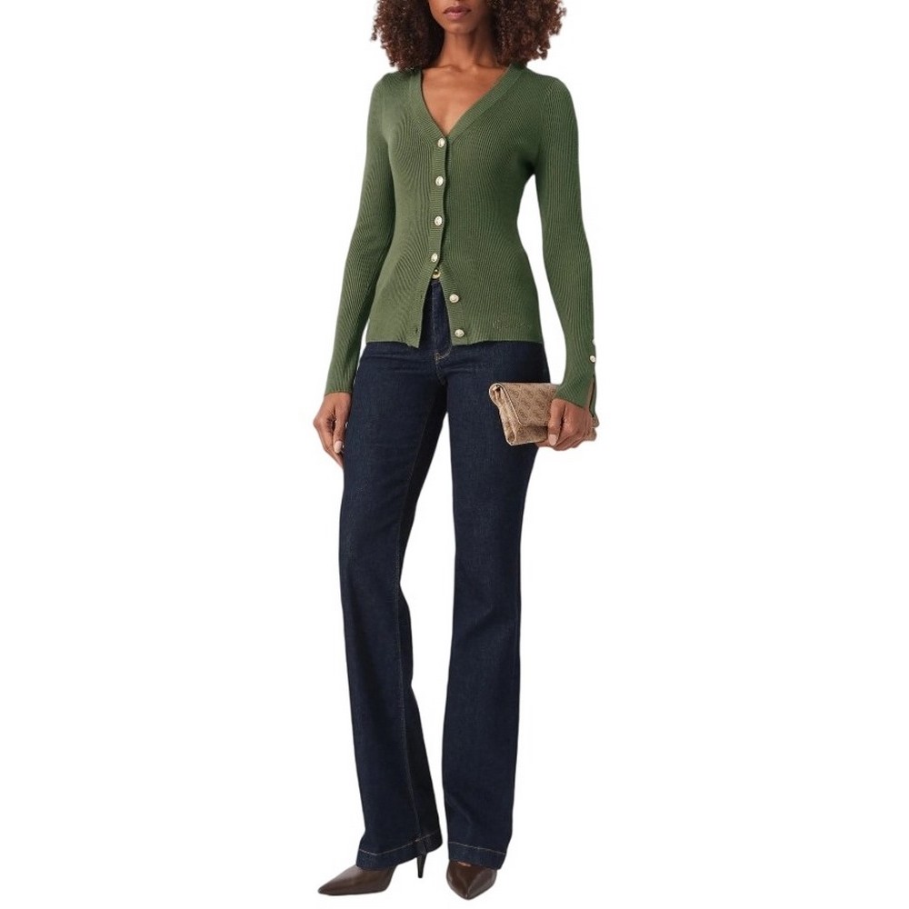 GUESS VN ELLIE CARDI SWTR ΖΑΚΕΤΑ ΓΥΝΑΙΚΕΙΑ MILITARY GREEN