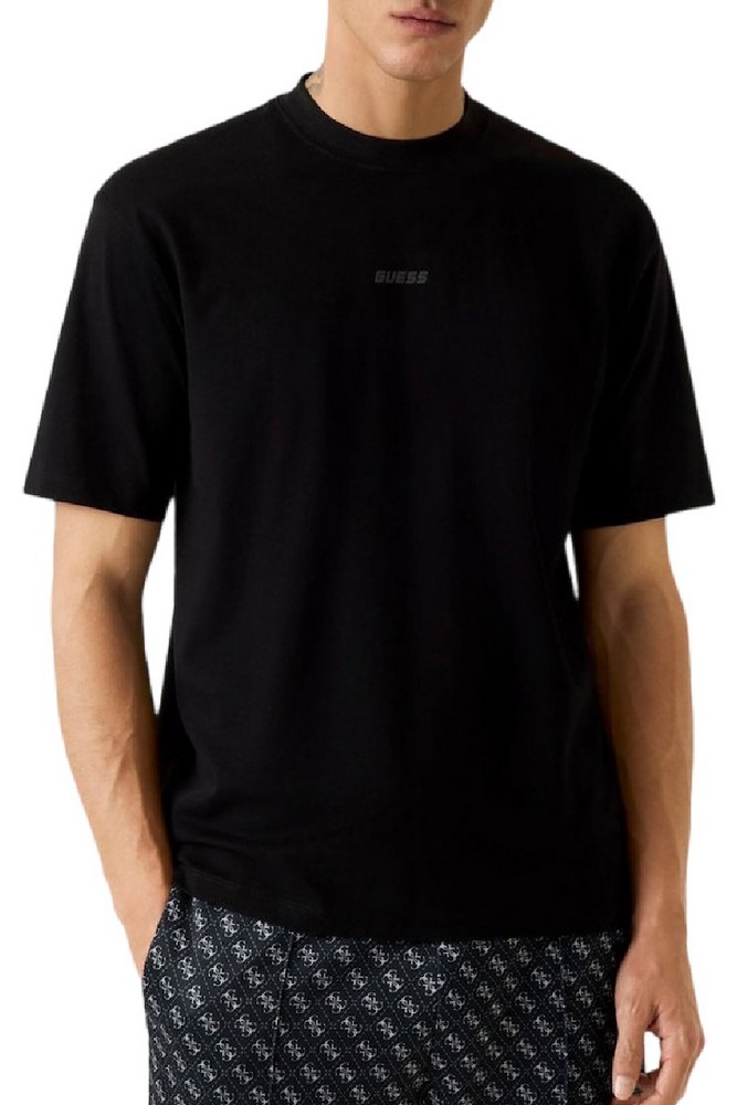 GUESS GIANO CN T-SHIRT ΜΠΛΟΥΖΑ ΑΝΔΡΙΚΗ BLACK