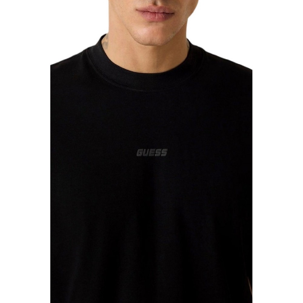 GUESS GIANO CN T-SHIRT ΜΠΛΟΥΖΑ ΑΝΔΡΙΚΗ BLACK