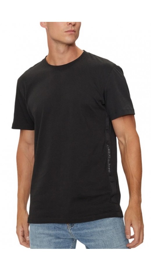 CALVIN KLEIN JEANS LOGO TAPE TEE T-SHIRT ΜΠΛΟΥΖΑ ΑΝΔΡΙΚΗ BLACK