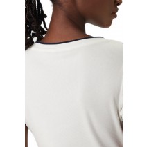 TOMMY JEANS SLIM BADGE V-NECK T-SHIRT ΜΠΛΟΥΖΑ ΓΥΝΑΙΚΕΙΑ ECRU