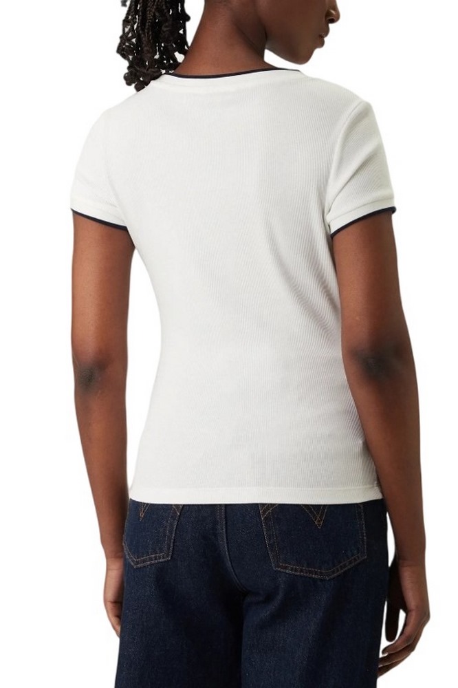 TOMMY JEANS SLIM BADGE V-NECK T-SHIRT ΜΠΛΟΥΖΑ ΓΥΝΑΙΚΕΙΑ ECRU