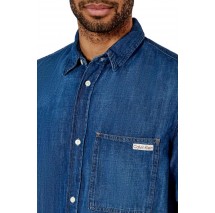 CALVIN KLEIN JEANS REGULAR SS DENIM SHIRT ΠΟΥΚΑΜΙΣΟ ΑΝΔΡΙΚΟ BLUΕ DENIM