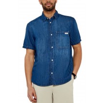 CALVIN KLEIN JEANS REGULAR SS DENIM SHIRT ΠΟΥΚΑΜΙΣΟ ΑΝΔΡΙΚΟ BLUΕ DENIM