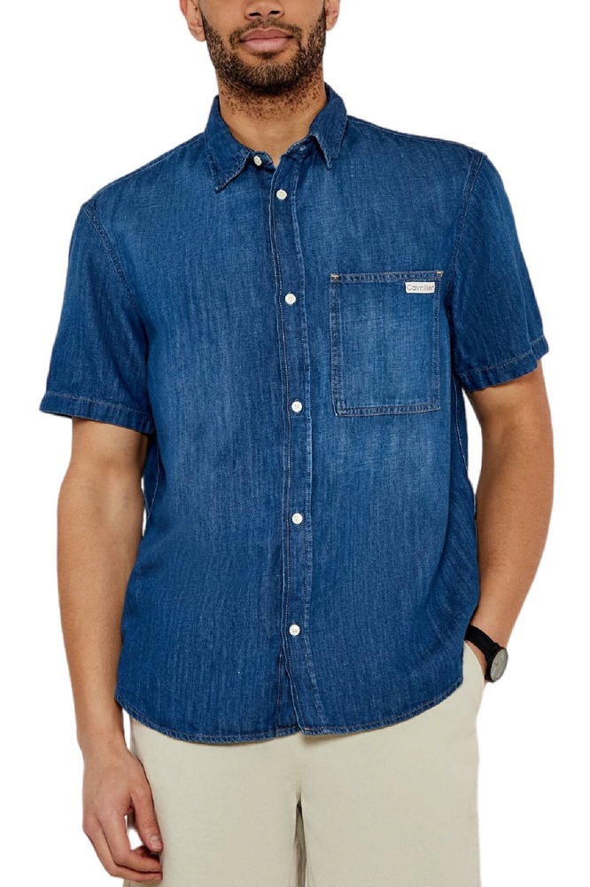 CALVIN KLEIN JEANS REGULAR SS DENIM SHIRT ΠΟΥΚΑΜΙΣΟ ΑΝΔΡΙΚΟ BLUΕ DENIM