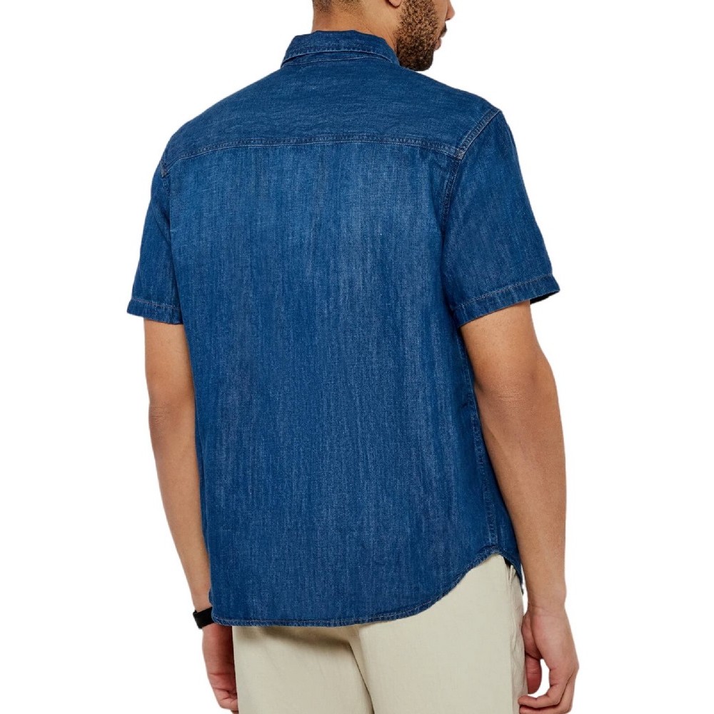 CALVIN KLEIN JEANS REGULAR SS DENIM SHIRT ΠΟΥΚΑΜΙΣΟ ΑΝΔΡΙΚΟ BLUΕ DENIM