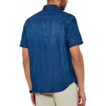 CALVIN KLEIN JEANS REGULAR SS DENIM SHIRT ΠΟΥΚΑΜΙΣΟ ΑΝΔΡΙΚΟ BLUΕ DENIM