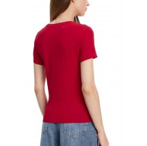 GJ SS CN SLIM LOGO PRINT TEE ΜΠΛΟΥΖΑ ΓΥΝΑΙΚΕΙΟ RED