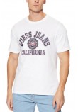 GUESS JEANS SS CN SLIM PRINTED TEE T-SHIRT ΜΠΛΟΥΖΑ ΑΝΔΡΙΚΗ WHITE