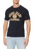 GUESS JEANS SS CN SLIM PRINTED TEE T-SHIRT ΜΠΛΟΥΖΑ ΑΝΔΡΙΚΗ DARK NAVY