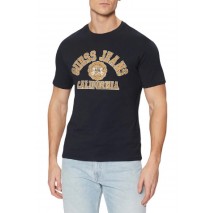 GUESS JEANS SS CN SLIM PRINTED TEE T-SHIRT ΜΠΛΟΥΖΑ ΑΝΔΡΙΚΗ DARK NAVY