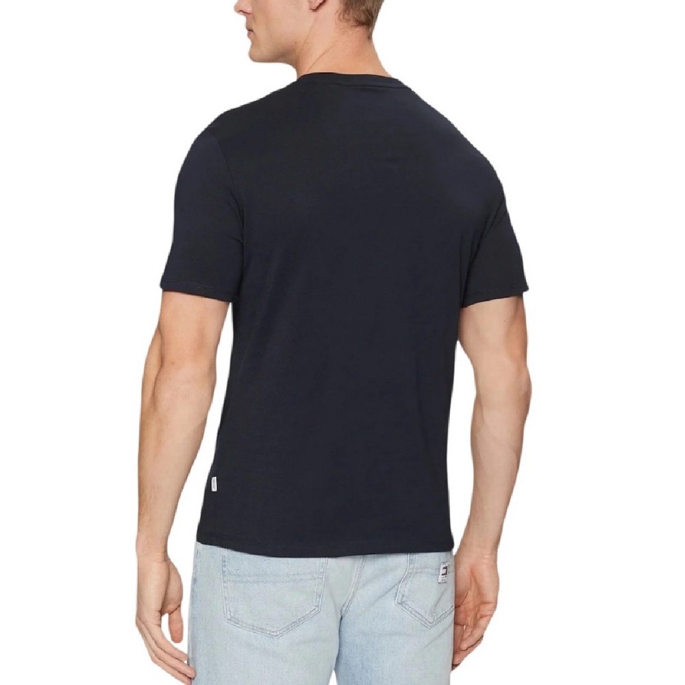 GUESS JEANS SS CN SLIM PRINTED TEE T-SHIRT ΜΠΛΟΥΖΑ ΑΝΔΡΙΚΗ DARK NAVY