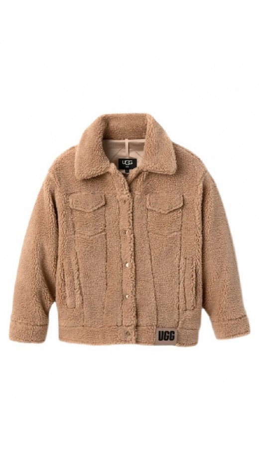 UGG FRANKIE SHERPA TRUCKET JACKET ΜΠΟΥΦΑΝ ΓΥΝΑΙΚΕΙΟ CAMEL