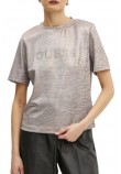 GUESS SPERANZA LOGO METALLIC TOP ΤΟΠ ΜΠΛΟΥΖΑ ΓΥΝΑΙΚΕΙΑ ROSE