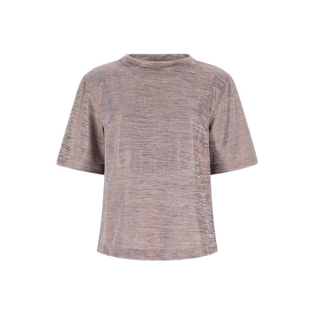 GUESS SPERANZA LOGO METALLIC TOP ΤΟΠ ΜΠΛΟΥΖΑ ΓΥΝΑΙΚΕΙΑ ROSE