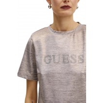 GUESS SPERANZA LOGO METALLIC TOP ΤΟΠ ΜΠΛΟΥΖΑ ΓΥΝΑΙΚΕΙΑ ROSE