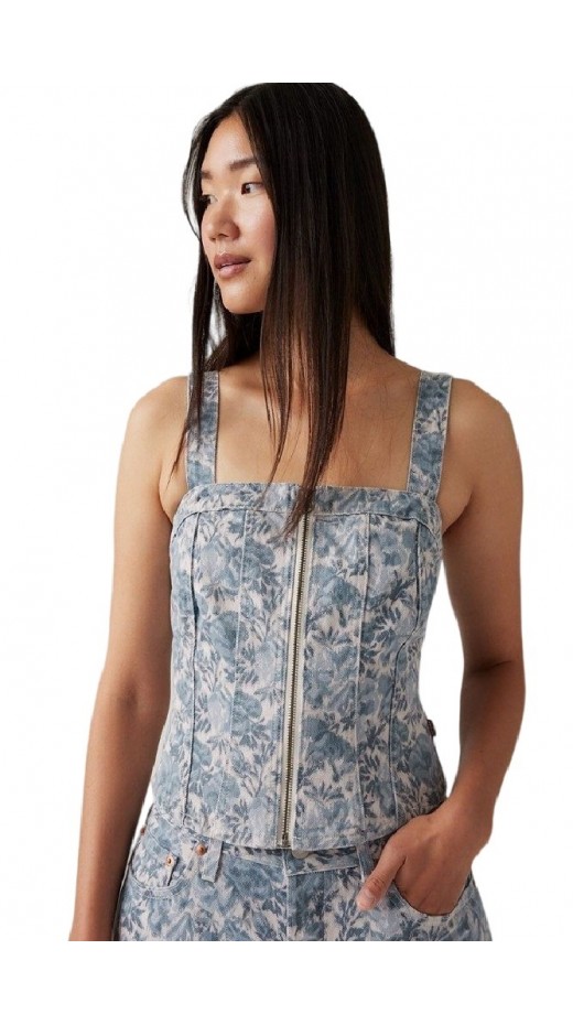 LEVIS SCULPTED BUSTIER 001W40001 WORN IN ΤΟΠ ΓΥΝΑΙΚΕΙΟ MED INDIGO