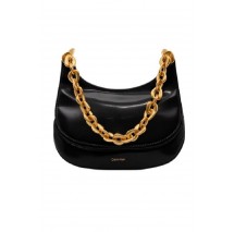 CALVIN KLEIN CHAIN SHOULDER BAG ΤΣΑΝΤΑ ΓΥΝΑΙΚΕΙΑ BLACK