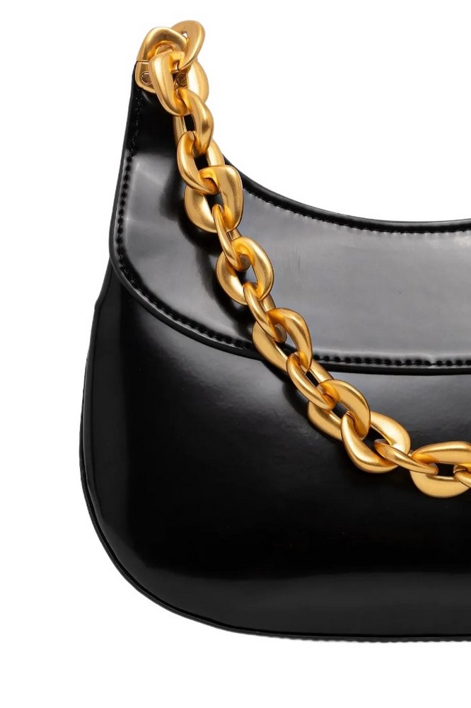 CALVIN KLEIN CHAIN SHOULDER BAG ΤΣΑΝΤΑ ΓΥΝΑΙΚΕΙΑ BLACK