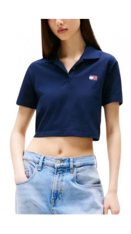 TOMMY JEANS CRP BADGE SS POLO T-SHIRT ΜΠΛΟΥΖΑ ΓΥΝΑΙΚΕΙΑ NAVY