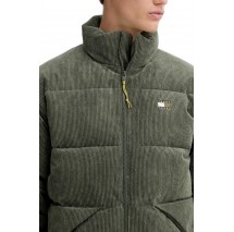 TOMMY JEANS VAIL CORD PUFFER EXT ΜΠΟΥΦΑΝ ΑΝΔΡΙΚΟ GREEN