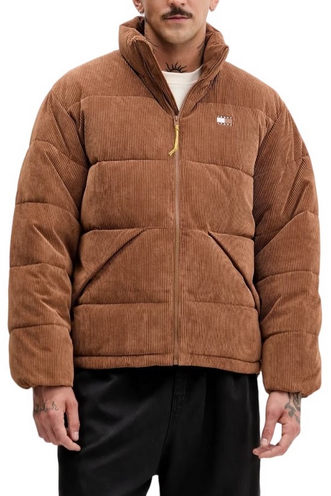 TOMMY JEANS VAIL CORD PUFFER EXT ΜΠΟΥΦΑΝ ΑΝΔΡΙΚΟ BROWN